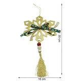 Ornament brad, Vivimall, Fulg de nea, Auriu, Lucios, 16*30CM, Acril, Interior/ Exterior - vivimall.ro