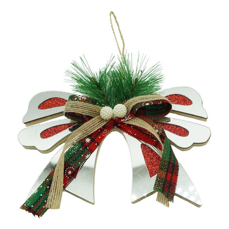 Ornament brad, Vivimall, Funda, Argintiu, Lucios, 14*15CM, Acril, Interior/ Exterior - vivimall.ro