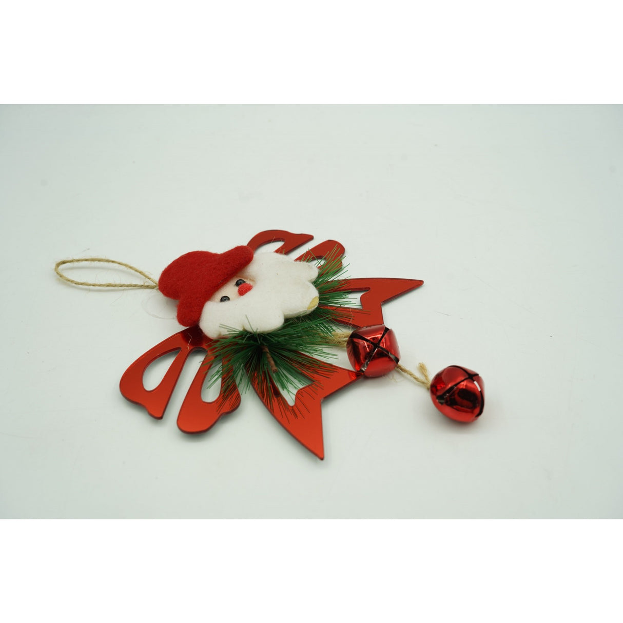 Ornament brad, Vivimall, Funda cu clopotei, Rosu, Lucios, 15*20CM, Acril, Interior/ Exterior - vivimall.ro