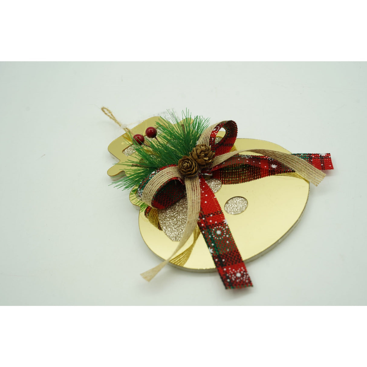 Ornament brad, Vivimall, Om de zapada, Auriu, Lucios, 16*17CM, Acril, Interior/ Exterior - vivimall.ro