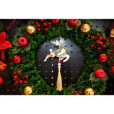 Коледна украса, елени, гланцирана, 10*25 см, акрилна, за вътрешна/външна употреба