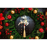 Коледна украса, елени, гланцирана, 10*25 см, акрилна, за вътрешна/външна употреба