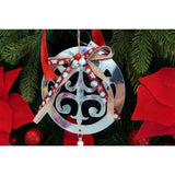 Ornament brad, Vivimall, Rotund, Argintiu, Lucios, 14*26CM, Acril, Interior/ Exterior - vivimall.ro