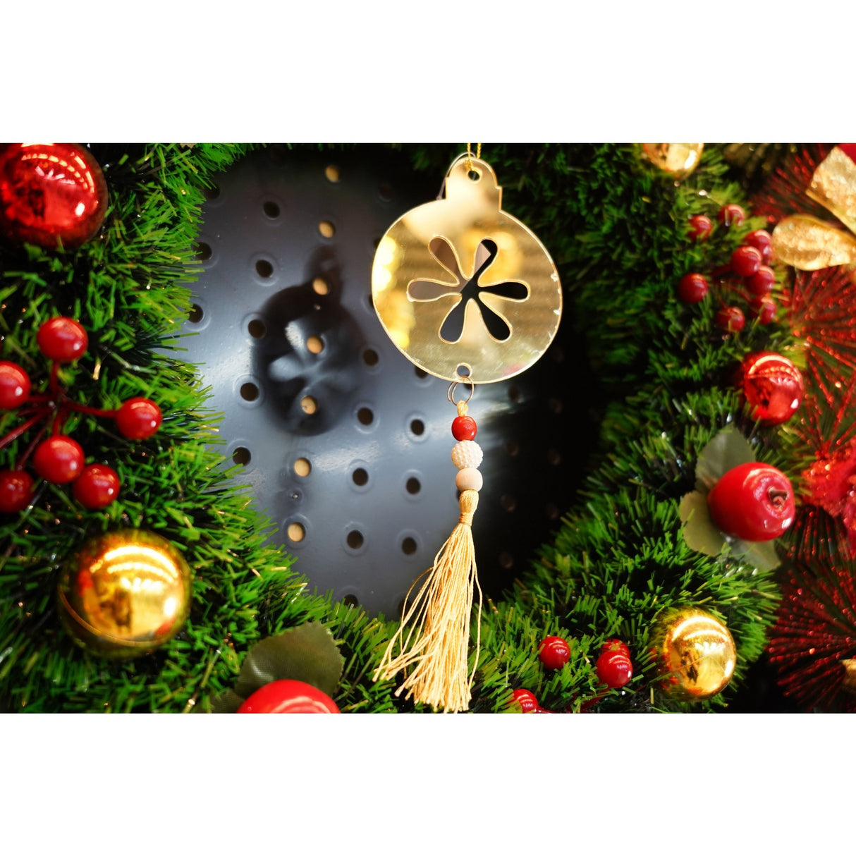 Ornament brad, Flippy, Rotund, Auriu, Lucios, 10*23CM, Acril, Interior/ Exterior - vivimall.ro