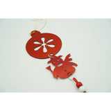 Ornament brad, Vivimall, Rotund, Om de zapada, Rosu, Lucios, 10*28CM, Acril, Interior/ Exterior - vivimall.ro