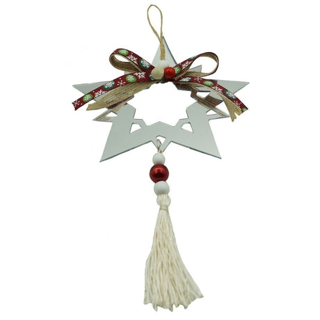 Ornament brad, Flippy, Stea, Argintiu, Lucios, 14*26CM, Acril, Interior/ Exterior - vivimall.ro