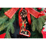 Ornament de brad cerb, Vivimall, multicolor, lemn, 10 cm - vivimall.ro