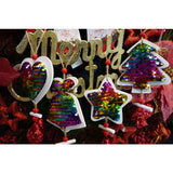 Ornament de brad clopotel din paiete, Vivimall, multicolor, lemn, 18 cm - vivimall.ro