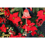 Ornament de brad clopotel, Vivimall, rosu, lemn/textil, 36 cm - vivimall.ro