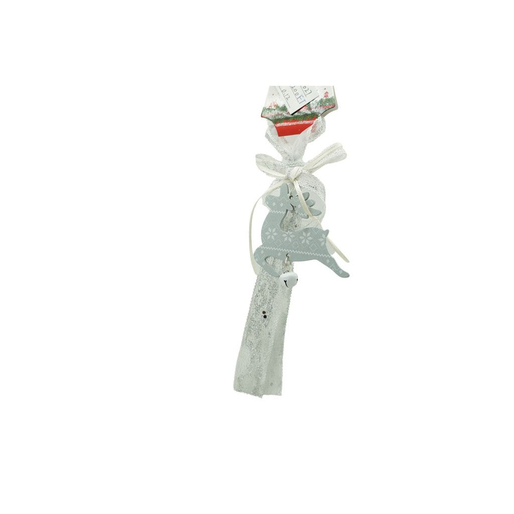 Ornament De Brad Craciun Cerb, Lemn, 25 Cm