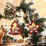 Ornament de Brad, Vivimall, cu Lumini LED, din Lemn, Figurina Elf, Model Brad, Multicolor - vivimall.ro