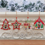 Ornament de Brad, Flippy, cu Lumini LED, din Lemn, Figurina Spargatorul de Nuci, Model Masina, Multicolor - vivimall.ro