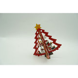 Ornament de brad mos craciuni in brad, Vivimall, multicolor, lemn, 10.5x9.5 cm - vivimall.ro
