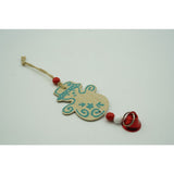 Ornament de brad om de zapada, Vivimall, multicolor, lemn, 17 cm - vivimall.ro