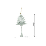 Ornament de brad pom de craciun, Vivimall, alb, metal, 20 cm - vivimall.ro
