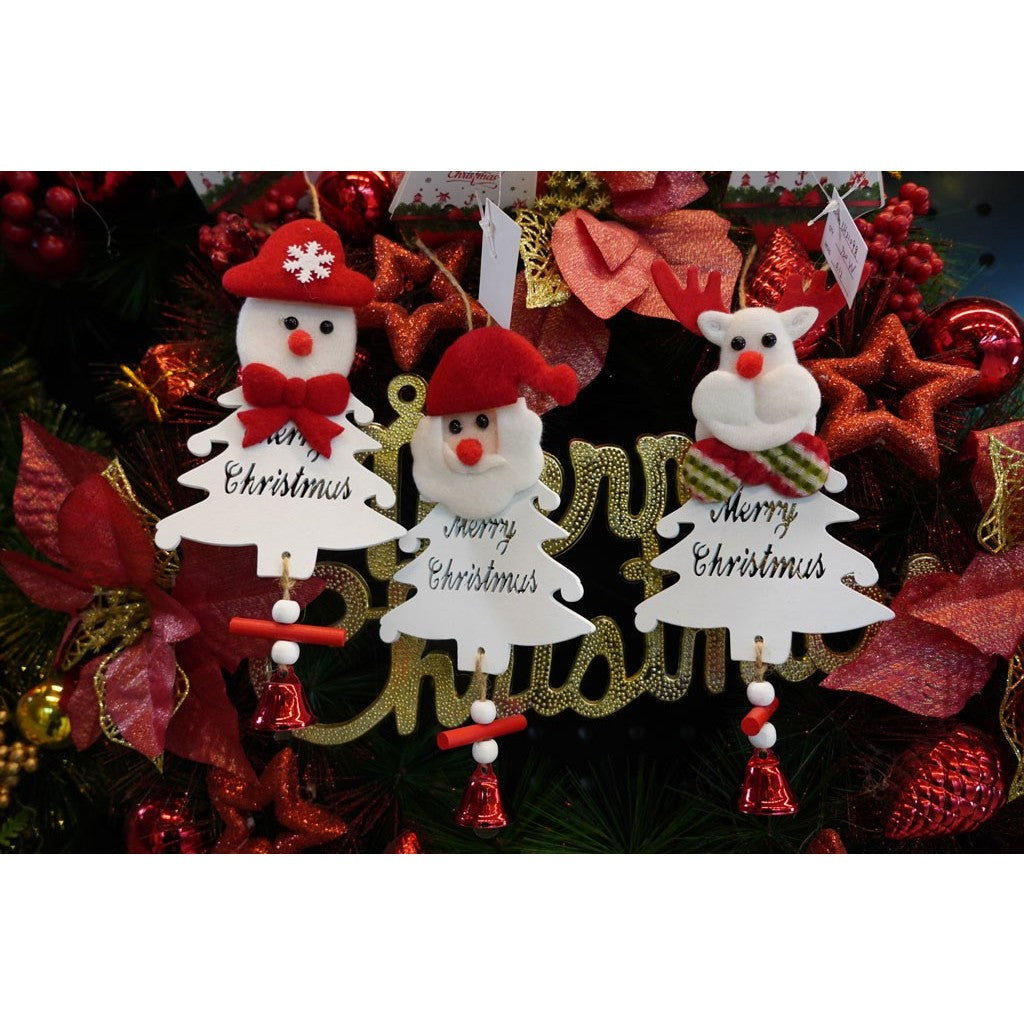 Ornament de brad ren, Vivimall, alb, lemn, 20 cm - vivimall.ro