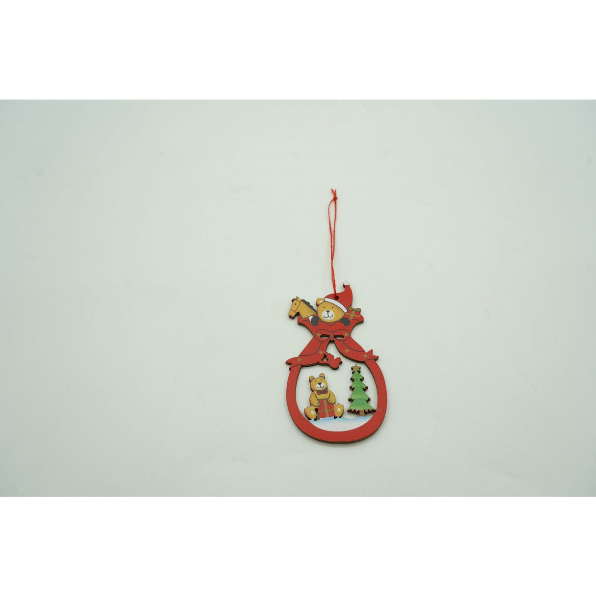Ornament de brad ursuleti, Vivimall, multicolor, lemn, 10 cm - vivimall.ro