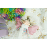 Ornament de Craciun ingeras, Vivimall, alb, textil, 37 cm - vivimall.ro