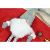 Ornament de Craciun spiridus, Vivimall, gri/alb, textil, 80 cm - vivimall.ro