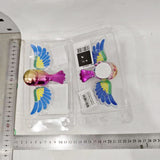 Set ornament pasăre zburătoare mov pentru moto și auto, ambalaj și accesorii incluse