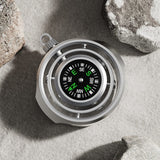 Fidget Spinner Busola Palm, Flippy, Tip Giroscop Rotativ, Model Pandativ / Breloc, Antistress, Aliaj Zinc, 48x42x12 mm, 21 gr, Silver - vivimall.ro