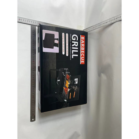 Gratar Portabil, Vivimall, Pliabil, Tip Servieta, cu Accesorii pentru Gatit Incluse, Confectionat din Metal, 46x43x26 cm, Negru - vivimall.ro