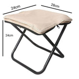 Scaun Pliabil pentru Adulti, Flippy, pentru Camping, pescuit, Negru-Bej