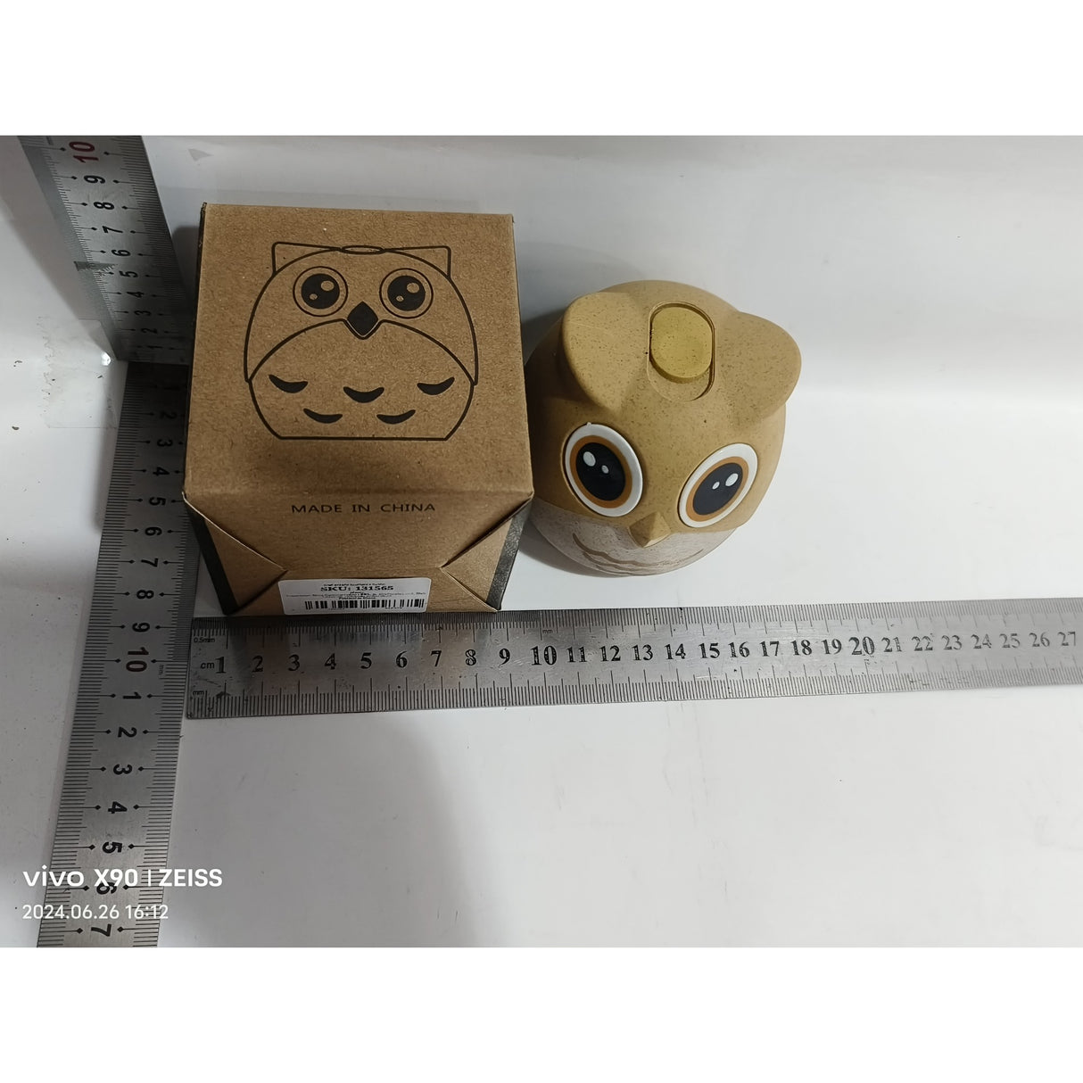 Suport pentru Scobitori, Vivimall, Model Bufnita, Multifunctional, 8.3x7.8 cm, Portocaliu - vivimall.ro