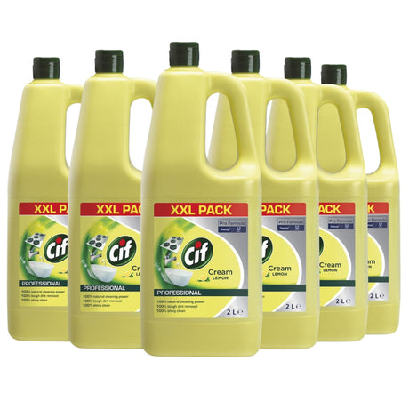 Pachet CIF Professional Cream Lemon – Crema de Curatare cu Lamaie 6×2 L - vivimall.ro