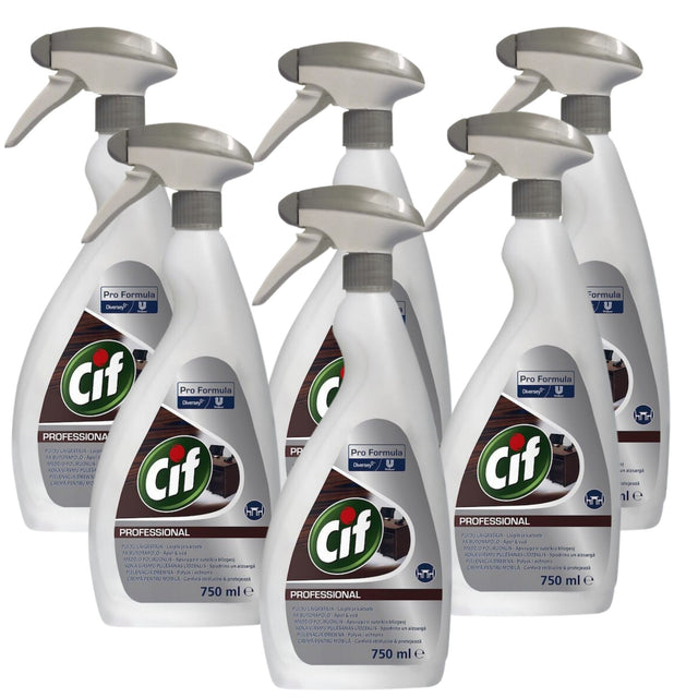 Pachet CIF Professional Wood Polish – Crema pentru Mobilier din Lemn, 6×0,75 L - vivimall.ro
