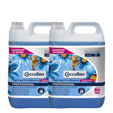 Pachet Coccolino Professional Spring Fresh Concentrated balsam rufe 2×5 L, vedere frontală flacoane