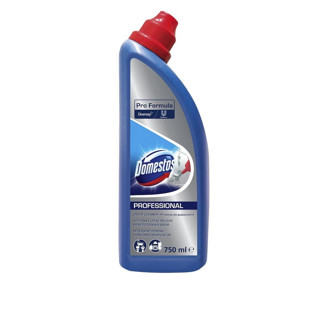 Rezultate curatare rosturi gresie cu Domestos Professional Grout Cleaner, suprafețe strălucitoare fără mucegai