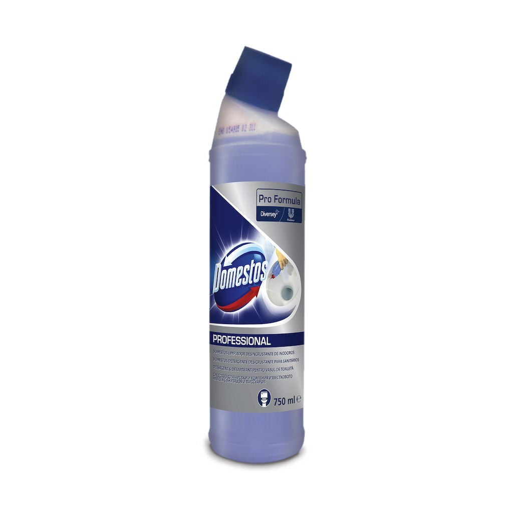 Pachet Domestos Professional Toilet Cleaner & Descaler – Detartrant pentru Toaleta, 6×0,75 L - vivimall.ro