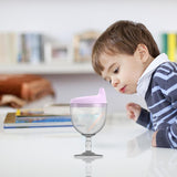 Pahar Din Plastic Transparent Cu Picior, Pentru Copii, 14 X 7.7 Cm, Cu Cioc Antiscurgere, + 3 Ani, Fara Maner, Alb - vivimall.ro