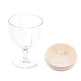 Pahar Din Plastic Transparent Cu Picior, Pentru Copii, 14 X 7.7 Cm, Cu Cioc Antiscurgere, + 3 Ani, Fara Maner, Alb - vivimall.ro