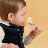 Pahar Din Plastic Transparent Cu Picior, Pentru Copii, 14 X 7.7 Cm, Cu Cioc Antiscurgere, + 3 Ani, Fara Maner, Alb - vivimall.ro