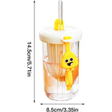 Pahar silicon cu pai si capac | SipSafe - vivimall.ro