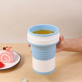 Pahar Pliabil Din Silicon Pentru Calatorii, Camping, 750 Ml, Pai Inclus, 11.6 X 19.3 Cm - vivimall.ro