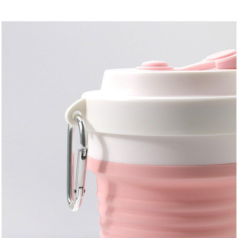 Pahar Pliabil Din Silicon Pentru Calatorii, Camping, 750 Ml, Pai Inclus, 11.6 X 19.3 Cm - vivimall.ro