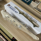 Pahare Shot din Sticla, Vivimall, Set 6 pahare pentru Shot cu Suport din Lemn, Design Rustic, 41 x 8.5 x 6 cm, Model 2, Maro - vivimall.ro