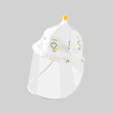 Palarie de Protectie pentru Bebelusi, Vivimall, Model Ratuste, Pescareasca, de Primavara si Toamna, cu Masca si Fermoar, 42 cm, pentru 0-3 Luni, Alb - vivimall.ro