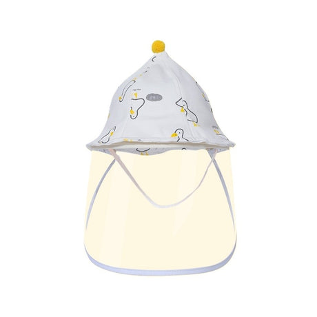 Palarie de Protectie pentru Bebelusi, Vivimall, Model Ratuste, Pescareasca, de Primavara si Toamna, cu Masca si Fermoar, 42 cm, pentru 0-3 Luni, Alb - vivimall.ro