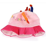 Palarie Happy Birthday, Vivimall, Accesoriu pentru Petrecere, Model Tort, Tematica Aniversare, 60x60x55 cm, Roz - vivimall.ro