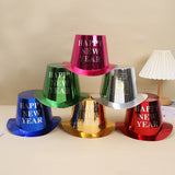 Palarie Happy New Year pentru Revelion, Flippy, Palarie Festiva de Anul Nou, Palarie Magica din Hartie, 29 x 25 x 15.5 cm Colorata Sclipitor Albastru - vivimall.ro