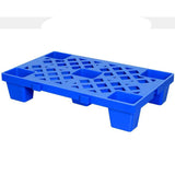 Palet de Transport, Flippy, 60 x 40 x 10 cm, din Plastic durabil, Palet pentru Stivuitor in Depozit, Rezistent la Umiditate, Grila Ingrosata, 5 Picioare, Albastru- - vivimall.ro