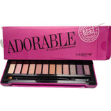 Палитра сенки за очи 12 цвята, матови и перлени сенки за очи, включена една четка, правоъгълна, 140 г, 6,4 x 20 x 1,5 см, ​​3 години срок на годност, многоцветна