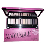 Палитра сенки за очи 12 цвята, матови и перлени сенки за очи, включена една четка, правоъгълна, 140 г, 6,4 x 20 x 1,5 см, ​​3 години срок на годност, многоцветна