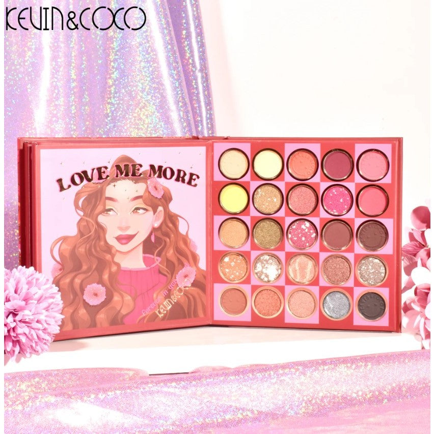 Paleta de Farduri Kevin&Coco, 59 culori, Stil Carte, 3 Straturi, Pudra Compacta, Clasic, Fara Sulfati, 14.2 x 14.2 x 2.3 cm, 80 g, multicolor - vivimall.ro