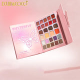 Detaliu nuanțe glitter și sidefate din trusa Kevin & Coco Glowy Butterfly, 94 culori