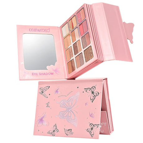 Set  Machiaj Profesional, Kevin&Coco, Trusa Multifunctionala pentru Ochi, Buze si Fata, 96 Nuante Mixte, Pigmentare Intensa, pentru Toate  Tipurile de Ten, 21x16.5x3.6cm, Multicolora - vivimall.ro